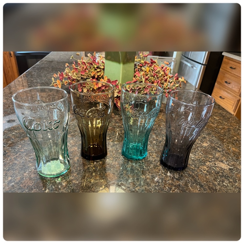 Coca Cola-Vintage Colored Set of Four